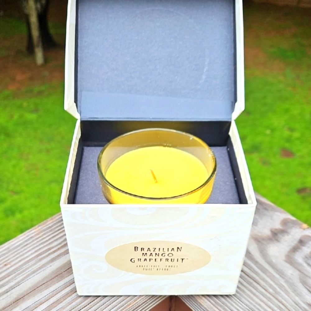 Vintage Pacifica Discontinued 10oz  Brazilian Mango Grapefruit Orange Candle